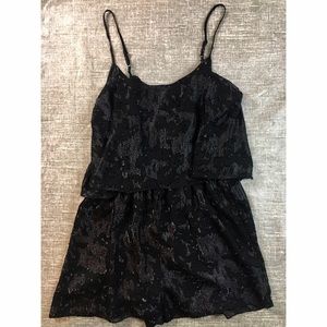 BCBG Glitter Sparkle Metallic Party Cocktail Romper NWT